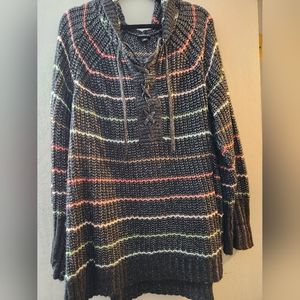 Torrid Chunky Pullover Hooded Raglan Sweater, Size 3